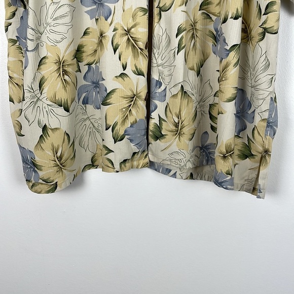 Paradise Coves men's short sleeve Hawaii leaves button down 1 front pocket shirt - Picture 2 of 7